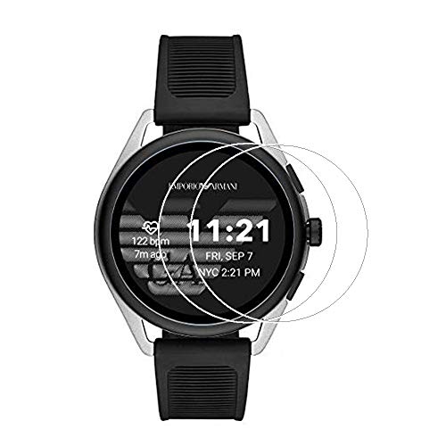 Screen Protector for Emporio Armani Smartwatch 3 ART5021/ART5020/ART5023/ART5025/ART5022/ART5024,Tempered Glass Film Anti-Scratch High Definition (2 Pack)
