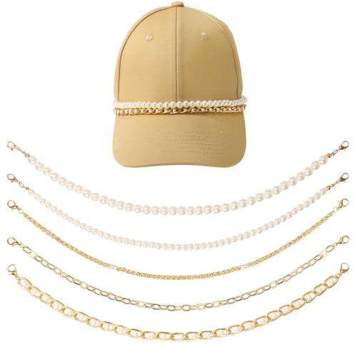 5pcs Trucker Hat Chains Cap Hat Chain Charms Accessories for Women Men