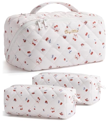 Image of Travel Makeup Bag, Large Capacity Puffy Toiletry & Cosmetic Bag for Women