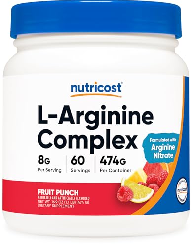Nutricost L-Arginine Complex (Fruit Punch) 60 Servings Gluten-Free