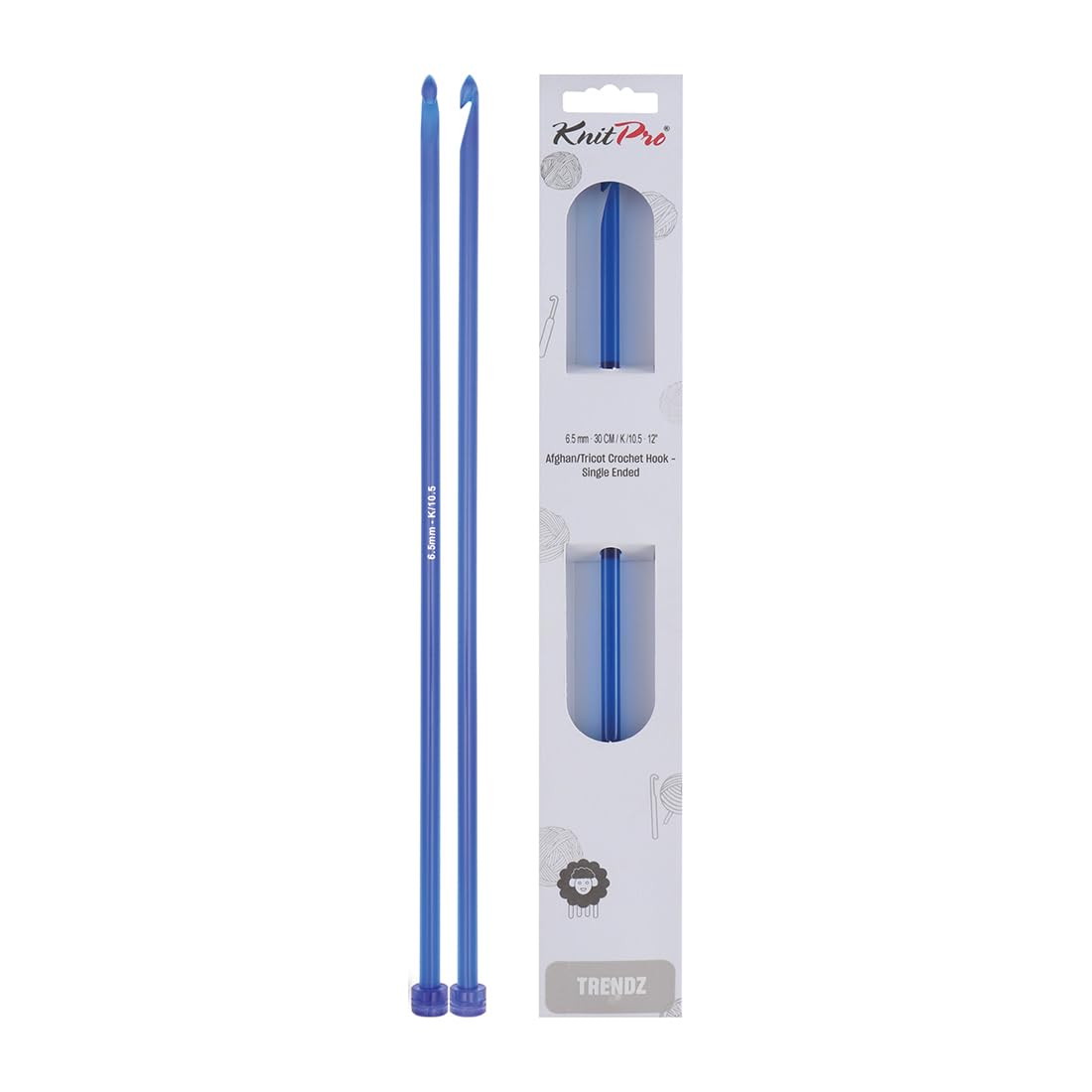 Knit Pro 6,50 Mm Single Ended/Uncinetto Afghano Tricot, Multicolore-image