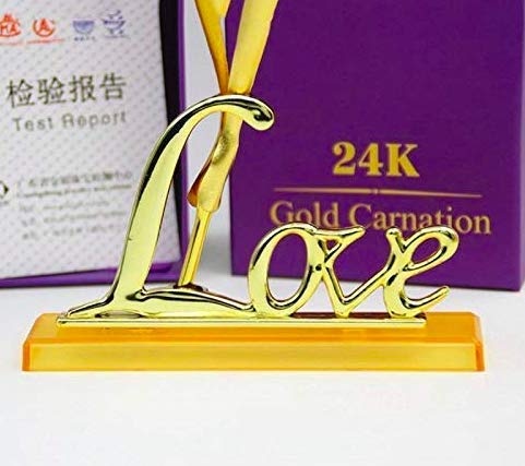 A One Creations Artificial Rose Flower (Golden) 4