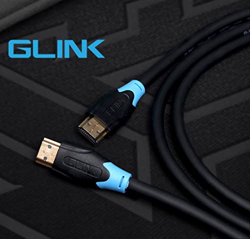 Image of GLINK PRO SERIES Gold-Plated SOFT-PVC High-Speed HDMI Cable with ARC (10M. / 30 FT.) | Supports Ethernet 1.4V, 3D, 4K video,1080P, 33FT (Black /Blue)