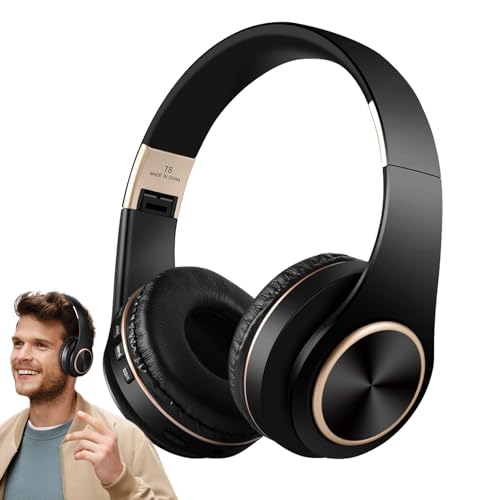 Auriculares inalámbricos recargables, auriculares recargables con cancelación de ruido, auriculares sobre la oreja para entretenimiento, auriculares plegables para viajes en casa