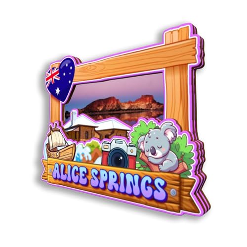 Imán de refrigerador decorativo de madera para Alice Springs miniatura 3