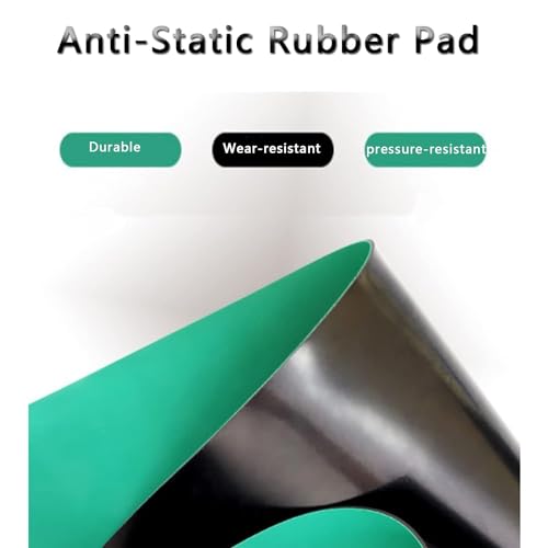Image of ESD Anti Static Watch Repair Mat,Anti Static Blanket Desktop Mat,Heat Immune Rubber Electrostatic Pads Protection for Circuit Boards Phone PC Tablet PC Repair Grounding Mat(15.7in)