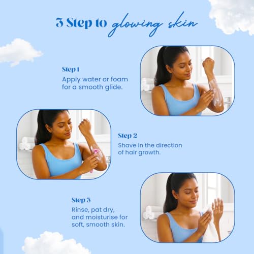 Image of Hyuman Bikini Razor + Softshave Razor Pack of 3 Combo for Women | Gentle & Smooth Shaving Kit (Set of 2)