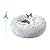 Plush Donut Cat Dog Bed with Cat Feather Toys - Warm and Soft Fluffy Washable Cushion Mat for Cats and Small Dogs Sleeping(Light Gray, 50CM)
