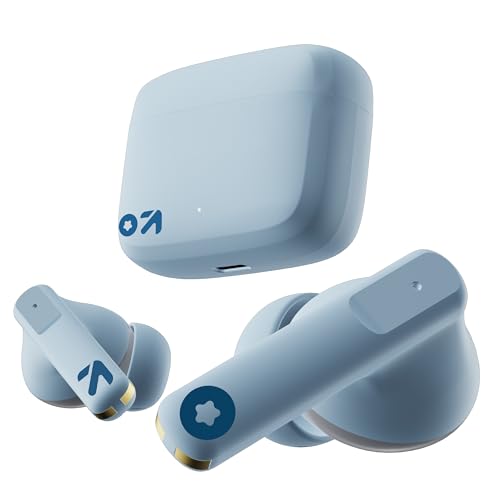 GOBOULT Z60 Made in India Ear Buds Wireless with 60H Playtime, 4 ENC Mics Clear Calling, 50ms Low Latency Gaming, 13mm Bass Driver Earbuds Bluetooth Wireless Earphones (Powder Blue)