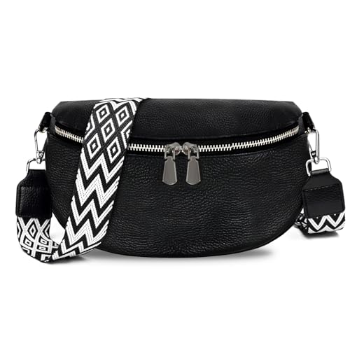 TANTOMI Umhängetasche Damen Bauchtasche Leder, Crossbody Bag Breiter Gurt, Damen-Umhängetaschen Bauchtasche Stylisch, Gürteltasche Damen Elegante TANTOMI Umhängetasche Damen Bauchtasche Leder, Crossbody Bag Breiter Gurt, Damen-Umhängetaschen Bauchtasche Stylisch, Gürteltasche Damen Elegante