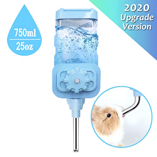 Vannon [2020 Upgrade Version] Bunny/Rabbit/Totoro/Chinchilla Water Dispenser for Wire Cage 25OZ/750ML Leakproof BPA