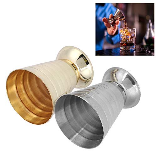 Zerodis 2Pcs Bar Measuring Cup Cocktail Jigger Multifunction 304 Stainless Steel Wine Cocktail Jigger Bartender Ounce Cup Bar Supply for Outdoor Indoor Party 75ml - Image 4
