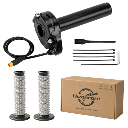 Image of Ebike Full Twist Throttle for Macfox, 3 Pin Surron Style Throttle Grip Kit 12V-72V Compatible with HappyRun Freego Heybike Electric Dirt Bike