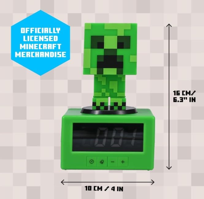 Amazon.co.jp: Minecraft クリーパー 目覚まし時計 - 公式ライセンス