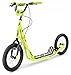 HyperMotion Trottinette pour enfants - Pour adultes et adolescents - Avec grandes roues - Trottinette Runkie - Gonflable - 40 cm - Jaune