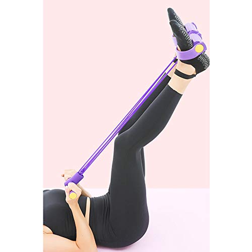 Andoer Fitness Pedal Puller Resistance Band 4 Tubes Elastic Rope Sit-up Pull-up Ombro Ombro Abdômen