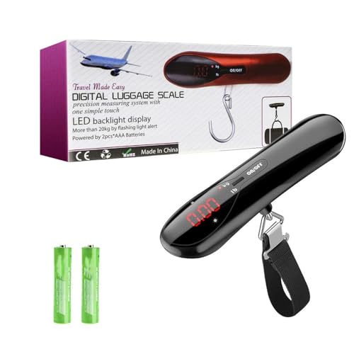 Azonee Digital Luggage Scale, 50kg/110lb Portable Travel Suitcase Scale, Hanging Baggage Scales
