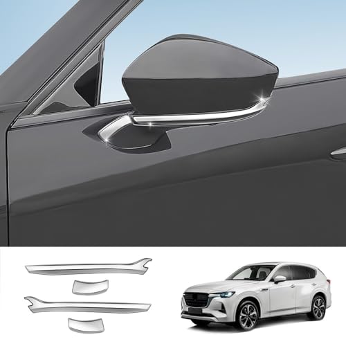 SWD-DG CX-60 ドアミラー サイドミラーカバー ガーニッシュ アクセサリー 新型 Mazda CX60 KH系 ABS製 4P【鏡面仕上メッキ】CX60-17-S