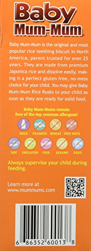 Hot-Kid Baby Mum-Mum Rice Rusks, Sweet Potato & Carrot, 1.76 Ounce