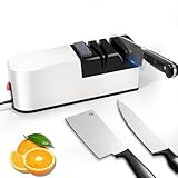 Affilacoltelli Elettrici 3 in 1 Affilacoltelli Elettrici Professionali Diamanti, Affila Coltello Elettrico Multifunzione Per Cucina, Affilatura Veloce e Sicuro, Facile Da Usare