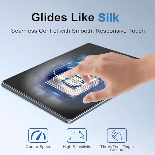 Garsent Trackpad USB Cablato, Mouse Touch Pad Cablato Grande con Gesti Multipli, Mouse Touchpad Portatile Sottile in Alluminio Adatto per Wins 11 10, per Computer OS X, Desktop, Laptop (BLACK)