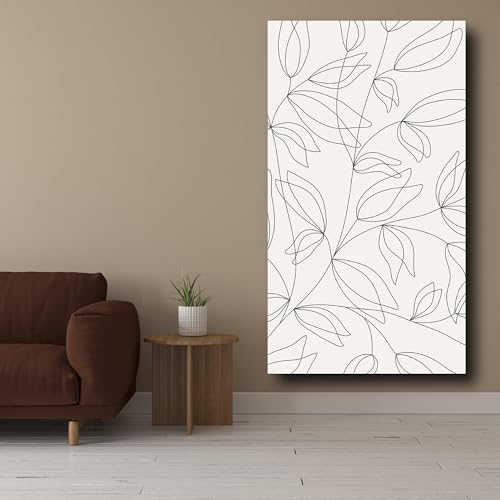 Tableau prêt à accrocher de qualité supérieure XBTYKPB toile feuilles art abstrait - 2