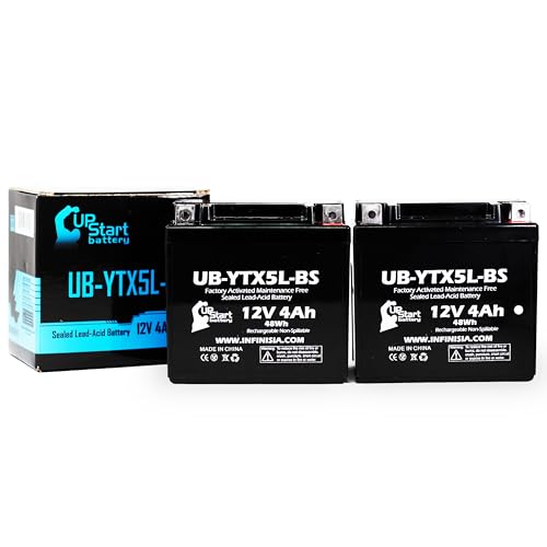 2 Pack YTX5L-BS Batteries for Honda CRF150F/250X (2004-2006)