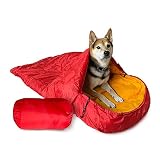 Vegapop Red Dog Sleeping Bag for Extra Large Or Large Dogs with Storage Bag- Portable Warm Waterproo