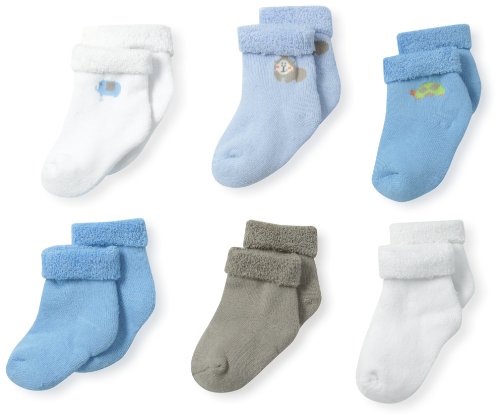 Image of Gerber Baby-Boys 6-Pair Sock