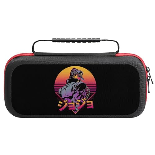 Switchケース Switchカバー ジョジョの奇妙な冒険 空条承太郎 スイッチ保護ケース スイッチカバー ゲーム機収納袋 互換性がある ゲームカード収納 持ち運び便利 保護カバー 収納バッグ 耐衝撃 薄型 軽量 小物収納 大容量 全面保護 人気 かわい