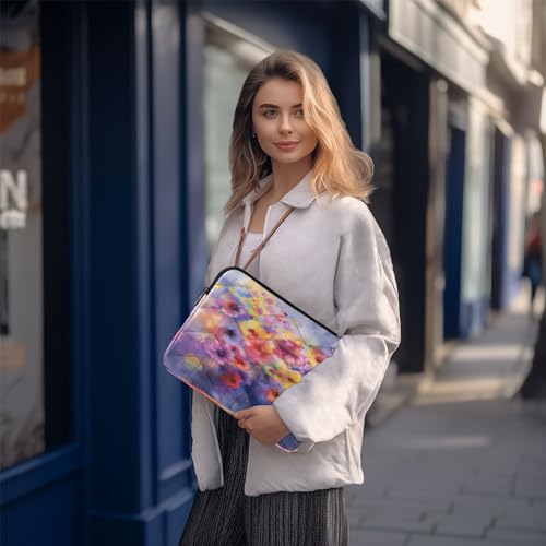 Funda para portátil de 13-14 pulgadas impermeable con diseño de flores miniatura 7