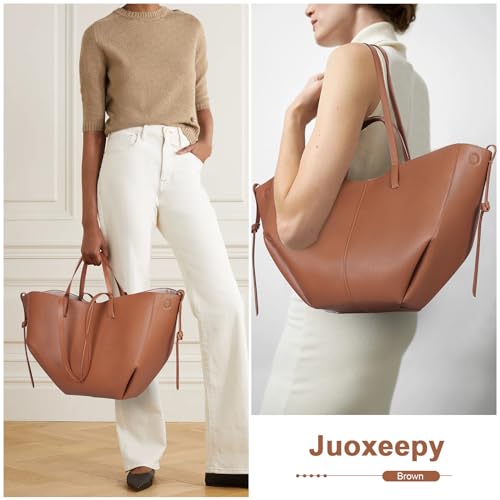Juoxeepy Work Bag Faux Leather Tote Bag for Women Trendy Handbag Purse Fall Shoulder Bag with Magnetic Closure2