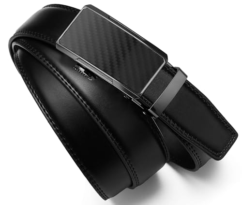 Image of CHAOREN Mens Dress Belt - Mens Ratchet Belt Leather for Dress Pant - Micro Adjustable Belts Fit Everywhere