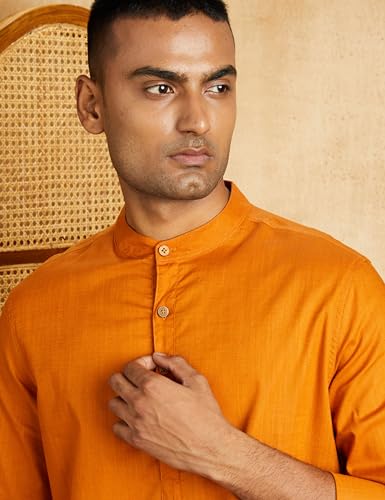 Image of Amazon Brand - Symbol Men Festive Embellished Long Kurta (Regular Fit)