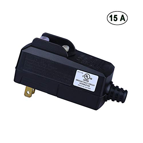 GFCI Replacement Plug Assembly 2 Prong Wires 15 Amp Waterproof Electrical Cord End