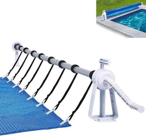 ACXIN Enrollador de piscina ajustable de 1,05–6,15 m, sistema de enrollado de cubierta de piscina,...