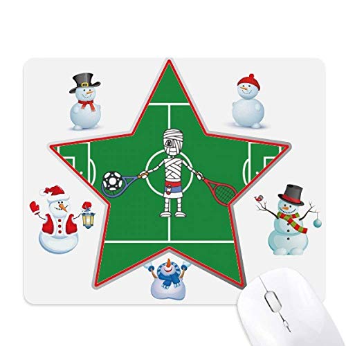 Tapis de souris tennis serbe et bonhomme de neige pour ordinateur