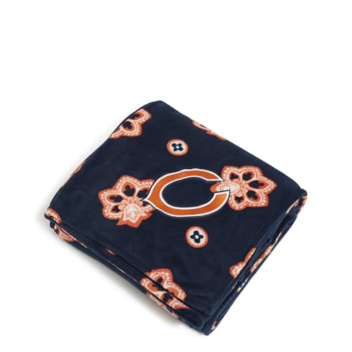 Vera Bradley Women's Fleece NFL Oversized Throw Blanket (Multiple Teams Available), Chicagobearsonnavy/Orangebandana, One Size - image 1