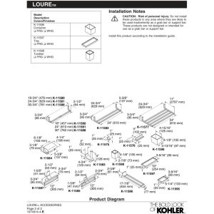 Image of Kohler K-11576-SN Loure 3-Inch Pull, Vibrant Polished Nickel