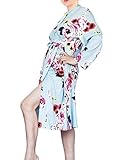 Maternity Robe with Swaddle Blanket, Mommy Robe Hospital Labor Delivery Nightgown Nursing Wear（with Gift Box） (A02-only robe without giftbox package, XL)