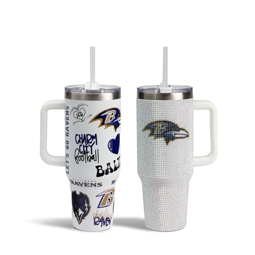 Image of The Memory Company Officially Licensed 2-Pack Game Day Tumblers Team Spirit /Bling, Baltimore Ravens