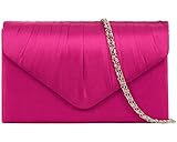 La bolsa se cierra con una solapa sobre la parte superior y un broche magnético de metal oculto, tiene una correa de hombro desmontable de cadena de metal plateada para dos estilos diferentes