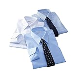 [ニッセン] メンズ カジュアルシャツ 抗菌防臭・形態安定長袖ワイシャツ３枚組（レギュラーカラー） 大きいサイズメンズ 紺ストライプ+白×サックスストライプ 首廻48(4L)