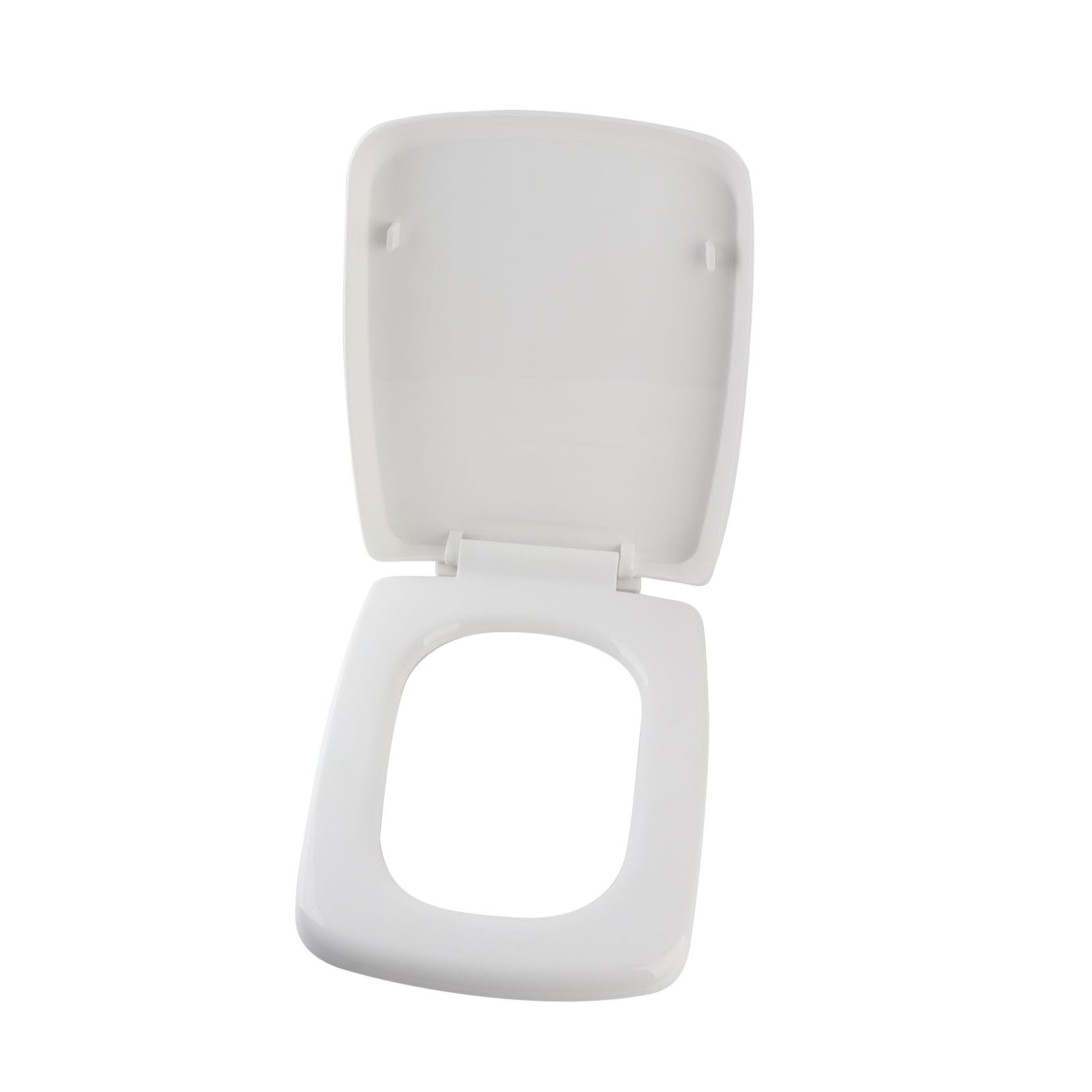 Ejoyous Copriwater Quadrato Bianco, Sedile WC Facile da Pulire Design | Materiale in PP, Accessorio Bagno, Adatto WC Standard, Coperchio Removibile