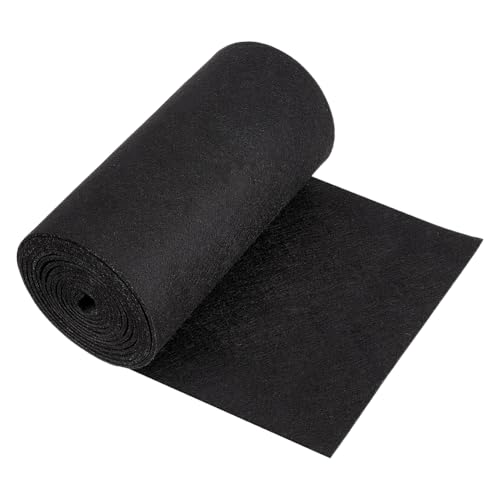Image of BENECREAT 118x9.45inch Black Felt Roll, Non Woven Felt Fabric, Craft Felt Fabric for Patchwork Sewing Decoration Craft DIY, 3mm Thick