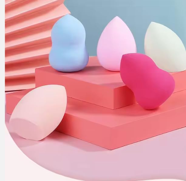 BelleVita 4-piece Makeup Sponge set- Latex-free Beauty Blenders for Flawless Foundation, Concealer, and Blending-Teardrop Shape, Reusable & Soft for all Skin Types - Image 2