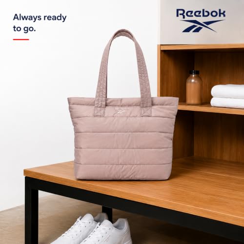 Image of Reebok Womens Tote Bag - Lightweight Carry On Puffer Quilted Tote Bag for Travel Work Travel and Daily Essentials