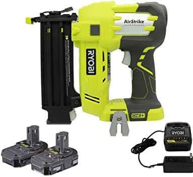 RYOBI (RENEWED) P320 Airstrike 18 Volt One+ Lithium Ion Cordless Brad Nailer WITH NEW BATTERIES AND CHAGER 2 410lYuKAZSL. AC