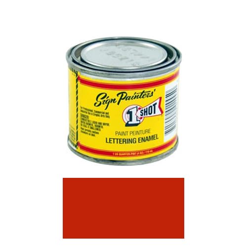 1/4 Pint 1 Shot Bright Red Paint Lettering Enamel Pinstriping & Graphic Art
