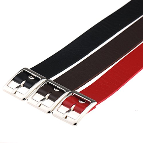 FM FM42 Multicolor PU Simulated Leather Silver-tone/Gold-tone Buckle Adjustable Belt Collar Choker Necklace3